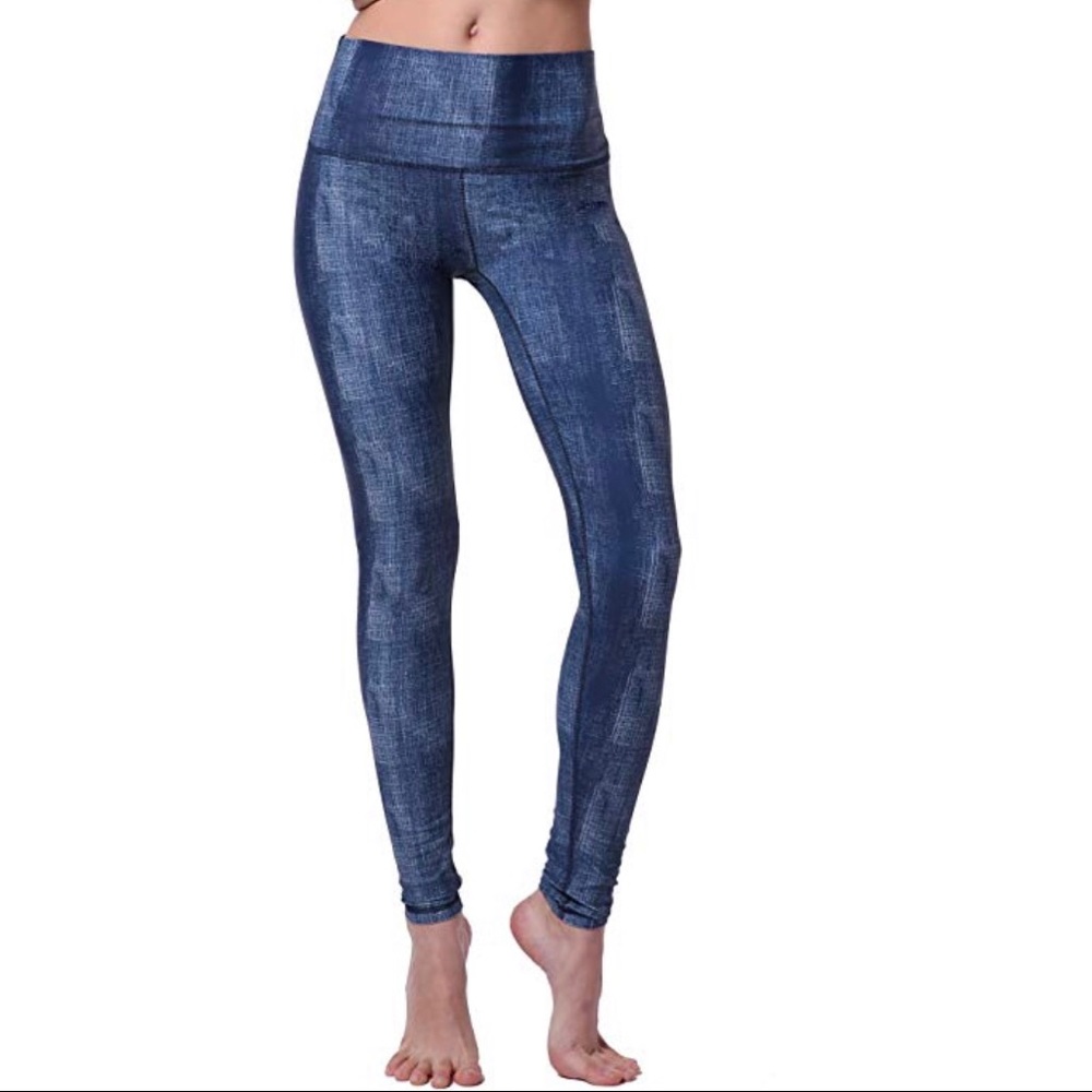 Workout seamless leggings blue hues